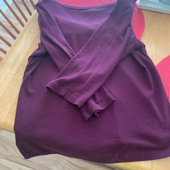 Cranberry/plum color  Talbots top. - Picture 6 of 6